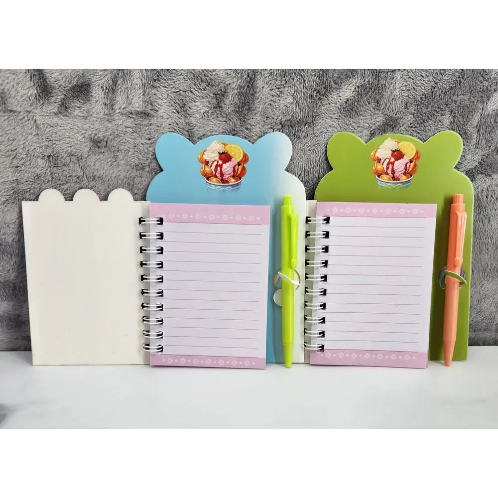 2 Spiral Pocket Notebook/Pen Ice Cream 4x5.5